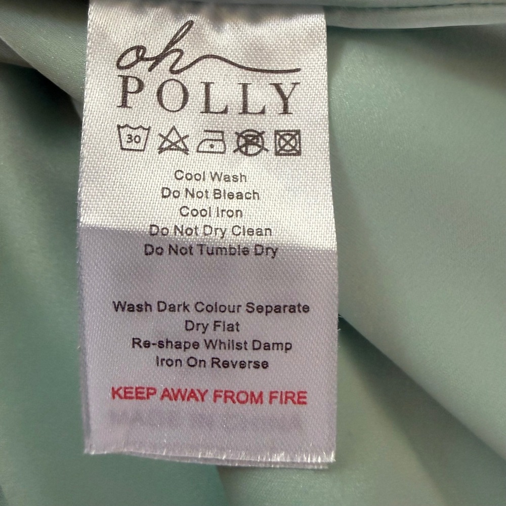 Oh Polly Satin Lowcut Asymmetrical Midi Dress US 8 Racerback Flaws READ Ethereal - Picture 4 of 16